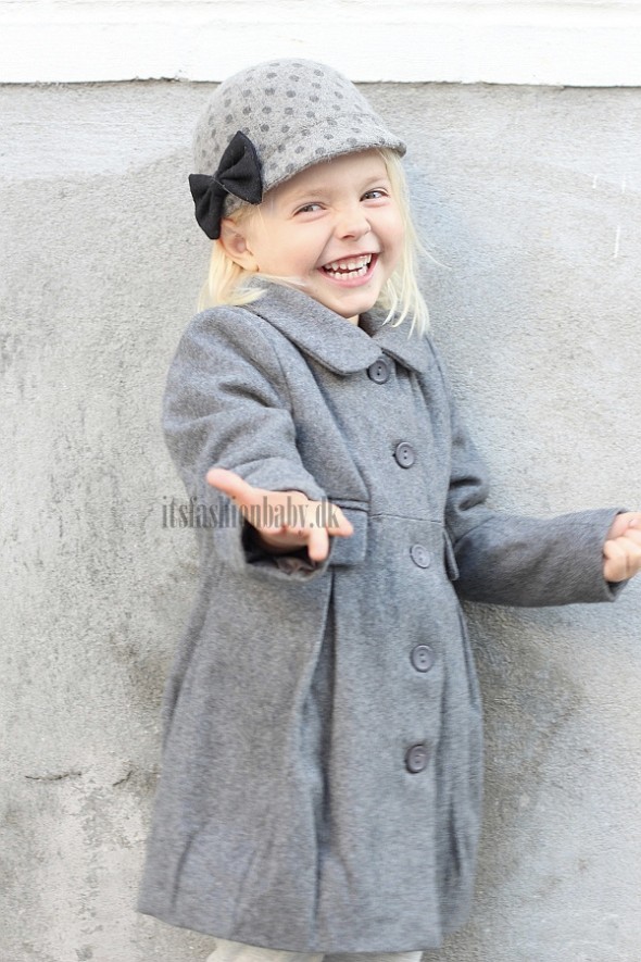Smuk grå uldfrakke frakke i uld og vinterjakke Anna fra Wheat efterår og vinter 2014 AW14