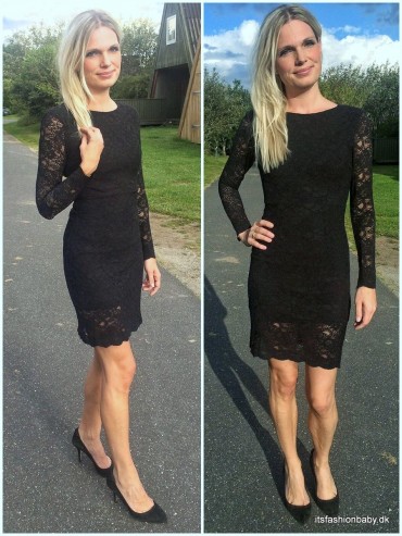 Ganni Ayame Lace little black dress